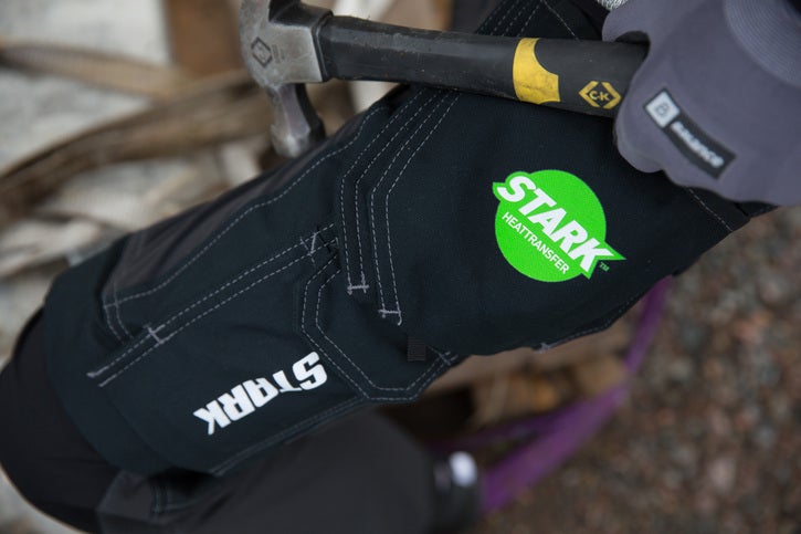 Picture of logo on work trousers